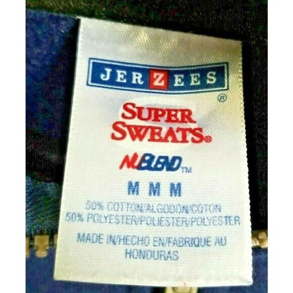 Duke University College Jerzees Medium LOVE Sweatshirt Navy Blue & Pink - Picture 3 of 3